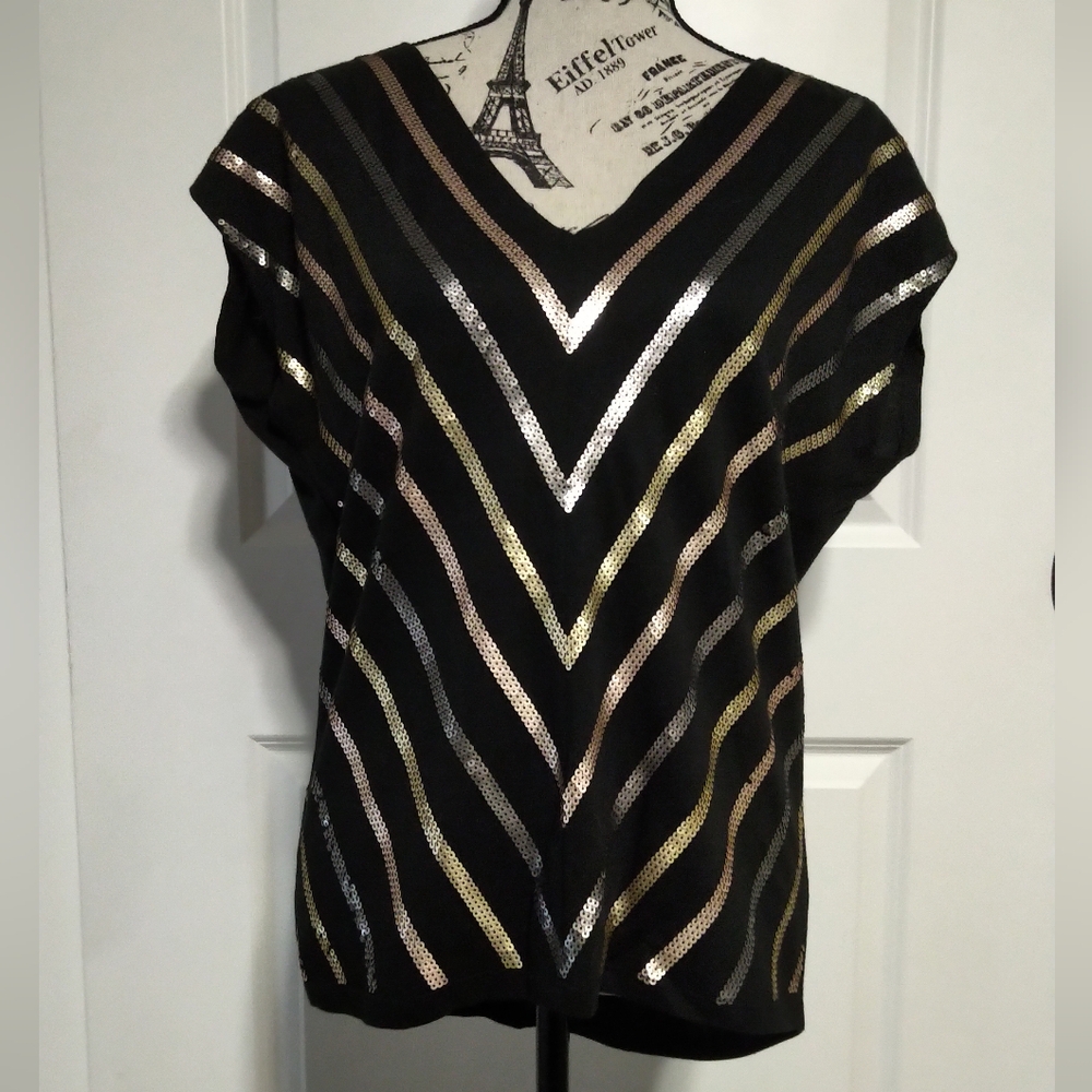 Victoria's Secret Sequins V- Neck Shirt